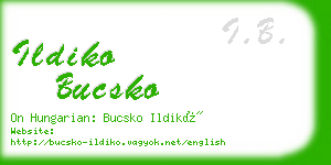 ildiko bucsko business card